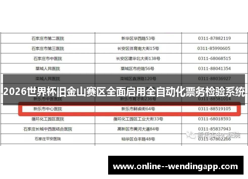 2026世界杯旧金山赛区全面启用全自动化票务检验系统